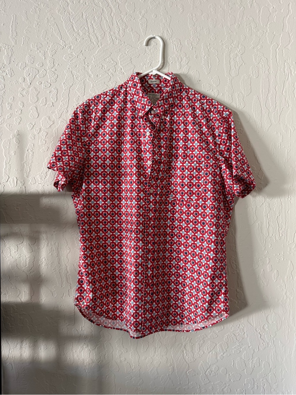 J. Crew men’s  Short-Sleeve Button-Up Shirt L